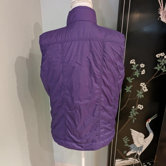 Carhartt Women's Medium Purple Nylon Puffer Vest Logo Zip Pockets - Picture 4 of 8